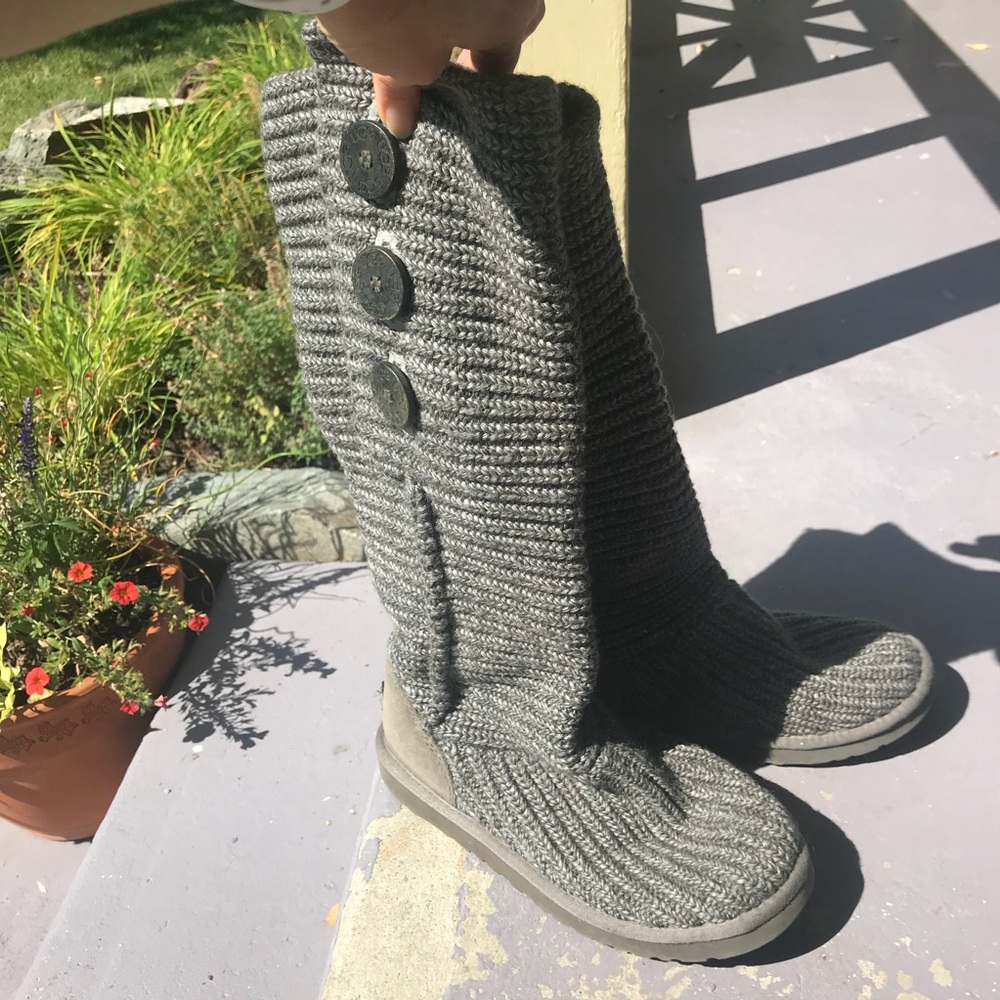 Ugg knit grey boots, sz 7